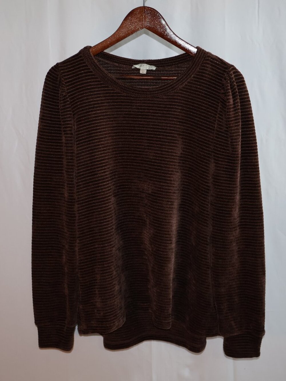 Status by Chenault Brown Lightweight Open Knit Sweater, Size XL